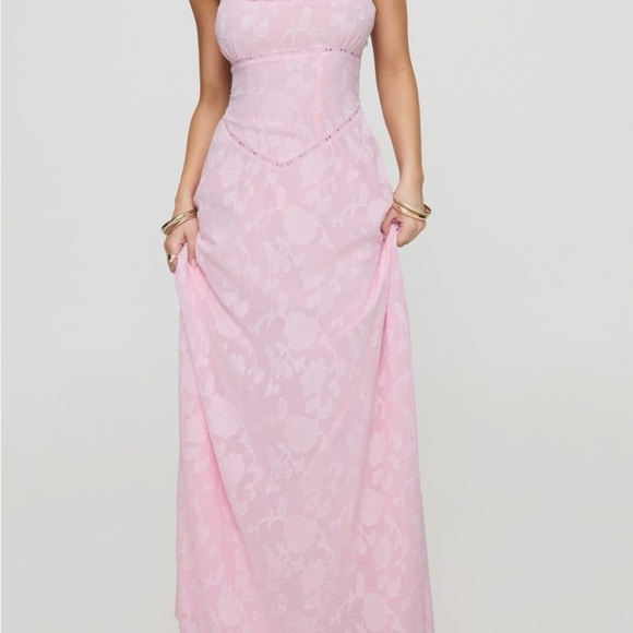 Princess Polly Pink Halter Sleeveless Gown - Picture 1 of 10